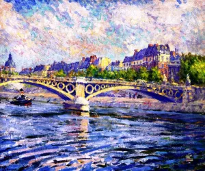 Paris, Tugboat on the Seine Oil painting by Henri Lebasque