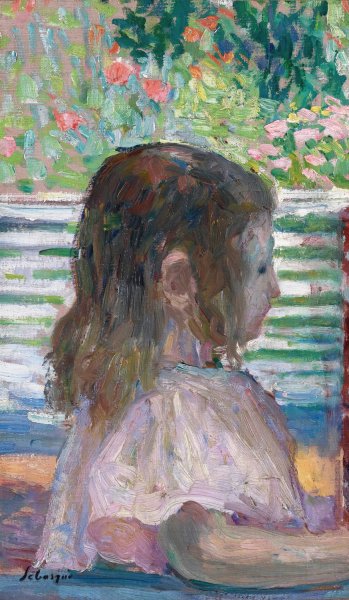 Main Product Photo of Petite Tete De Profil  Painting by Henri Lebasque