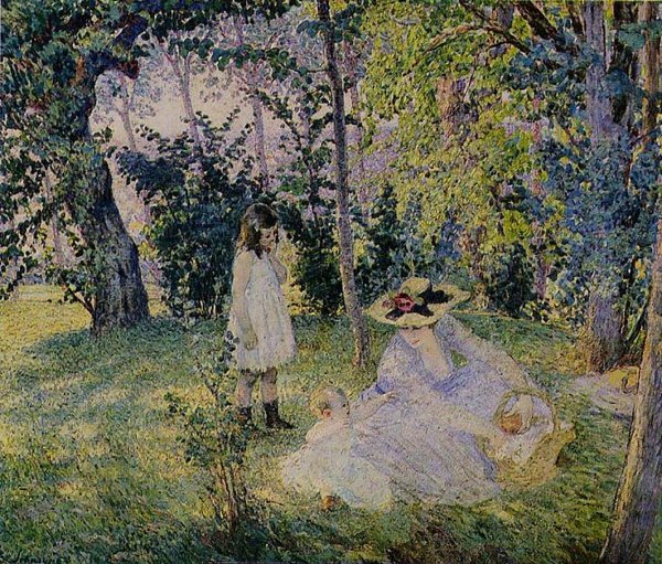 Main Product Photo of Picnic in the Woods Painting by Henri Lebasque