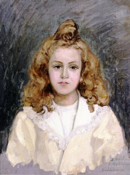 Portrait of a Young Girl by Henri Lebasque - Hand-Painted Oil Painting Reproduction