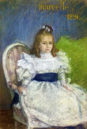 Portrait of Marcelle Mezieres, Nine Years Old painting by Henri Lebasque