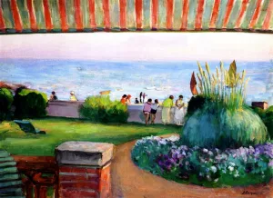 Prefailles, Under the Awning at Sunset painting by Henri Lebasque