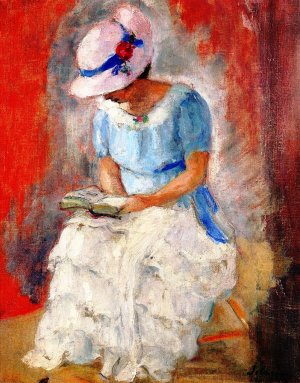 Reading in the Garden by Henri Lebasque Oil Painting