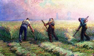 Reapers Near Lagny by Henri Lebasque Oil Painting