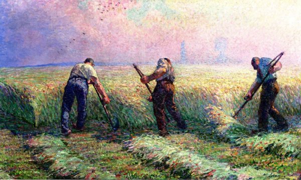 Main Product Photo of Reapers Near Lagny Painting by Henri Lebasque