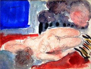 Reclining Nude Study by Henri Lebasque Oil Painting