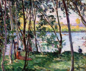 Rest on the Banks of the Yaudet by Henri Lebasque Oil Painting