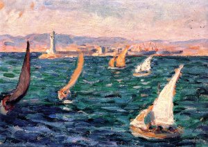 Sailboats Oil painting by Henri Lebasque