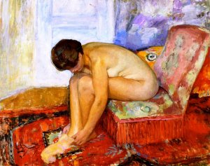 Seated Nude Woman by Henri Lebasque Oil Painting