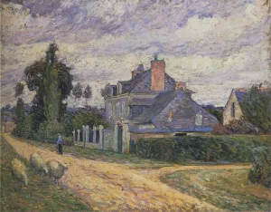 Sheep in the Village Street Oil painting by Henri Lebasque