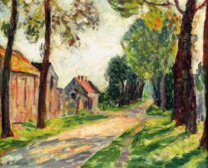 Street in Lagny, in Chessy by Henri Lebasque Oil Painting