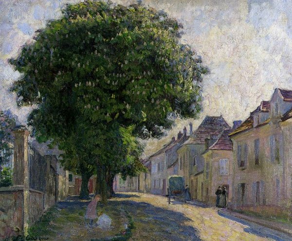 Street in the Village by Henri Lebasque - Hand-Painted Oil Painting Reproduction