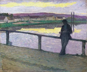 Sunset at Pont Aven by Henri Lebasque - Oil Painting Reproduction