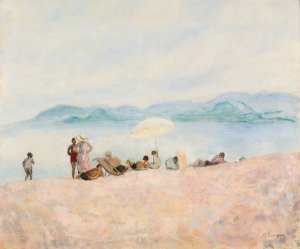 Sur La Plage by Henri Lebasque Oil Painting