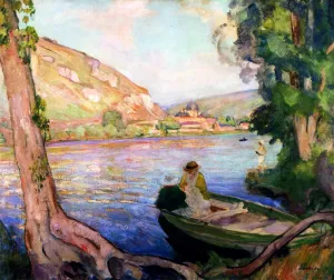 The Banks of the Seine at Andelys by Henri Lebasque Oil Painting
