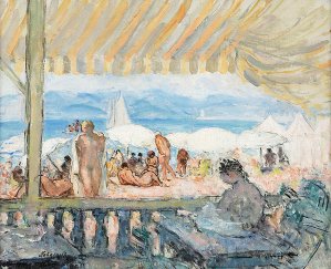 The Bar at the Beach by Henri Lebasque Oil Painting
