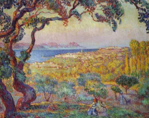 The Bay at St Tropez Oil painting by Henri Lebasque