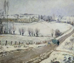 The Farm at Lagny in Winter Oil painting by Henri Lebasque