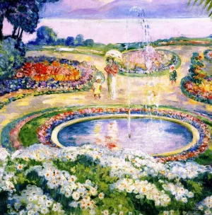 The Flower Garden by Henri Lebasque Oil Painting