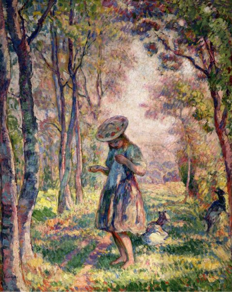Main Product Photo of The Forest at Pierrefonds Painting by Henri Lebasque