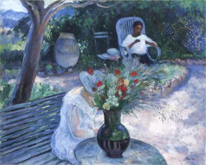 The Garden at Pradet by Henri Lebasque Oil Painting