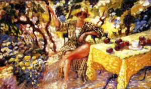 The Garden at Saint Tropez by Henri Lebasque Oil Painting