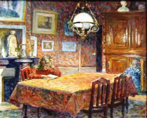 The Lamp by Henri Lebasque - Oil Painting Reproduction