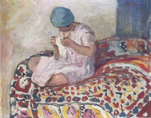 The Little Seamstress by Henri Lebasque Oil Painting
