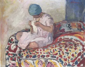 The Little Seamstress by Henri Lebasque - Oil Painting Reproduction