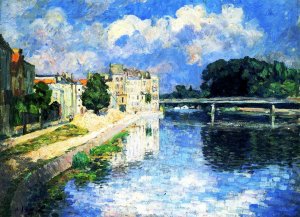 The Marne at Lagny II by Henri Lebasque Oil Painting