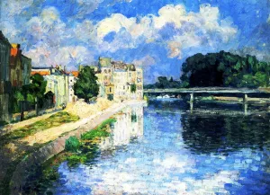 The Marne at Lagny II by Henri Lebasque Oil Painting