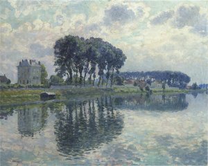 The Marne at Pomponne by Henri Lebasque Oil Painting