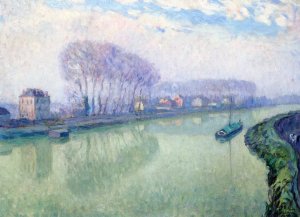 The Marne at Ponponne II by Henri Lebasque Oil Painting