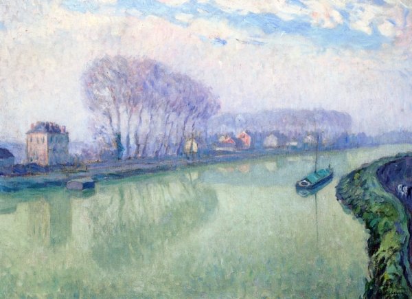 The Marne at Ponponne II by Henri Lebasque - Hand-Painted Oil Painting Reproduction