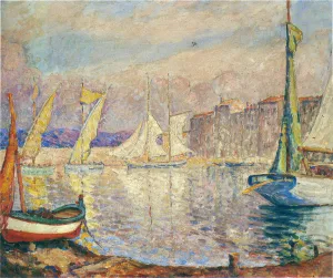 The Port at St Tropez by Henri Lebasque Oil Painting