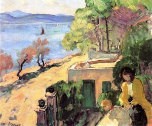 The Sea, View from the Balcony by Henri Lebasque Oil Painting