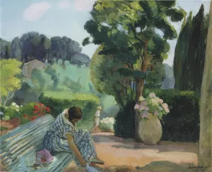 The Terrace in Pradet by Henri Lebasque Oil Painting