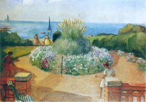 The Terrasse at Prefailles by Henri Lebasque - Oil Painting Reproduction