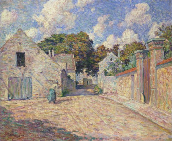 The Village Entrance by Henri Lebasque - Hand-Painted Oil Painting Reproduction