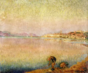Two Children by the Water Oil painting by Henri Lebasque