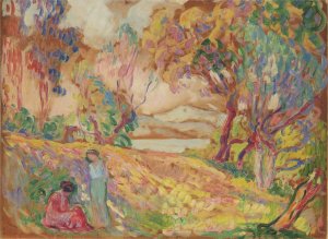 Two Girls at St Tropez by Henri Lebasque Oil Painting