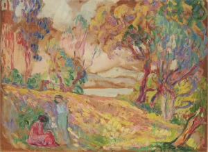 Two Girls at St Tropez Oil painting by Henri Lebasque