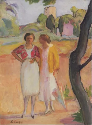 Two Ladies on a Stroll by Henri Lebasque - Oil Painting Reproduction