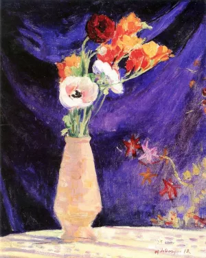 Vase of Flowers 2 by Henri Lebasque Oil Painting