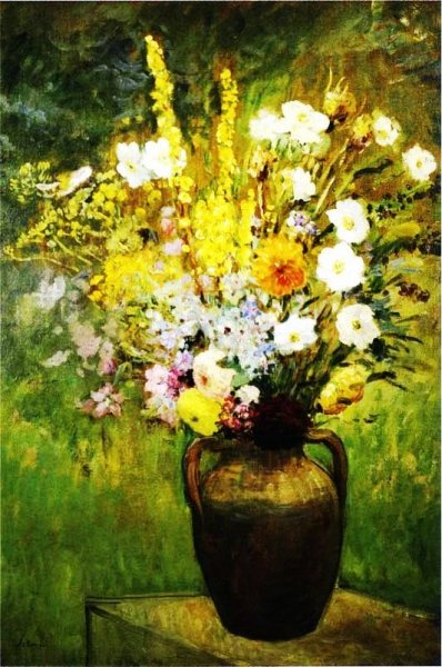Main Product Photo of Vase of flowers Painting by Henri Lebasque