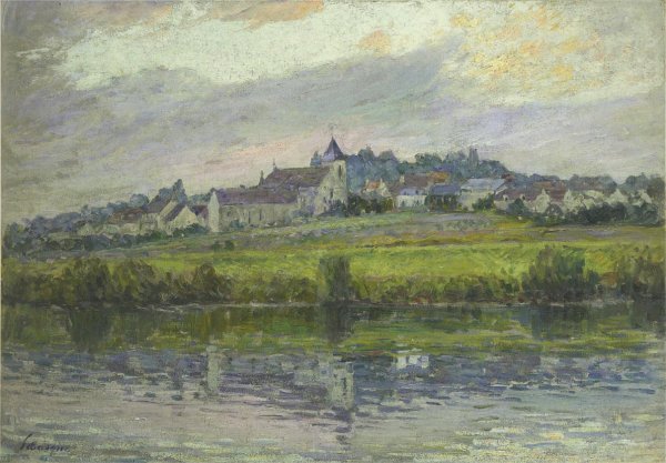 Main Product Photo of Village by the River Painting by Henri Lebasque