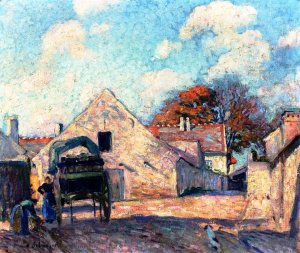 Village Street by Henri Lebasque Oil Painting