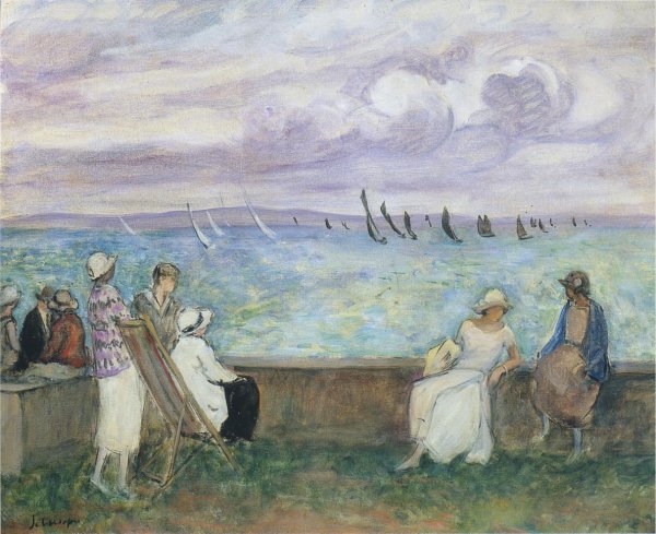 Watching the Sailboats by Henri Lebasque - Hand-Painted Oil Painting Reproduction