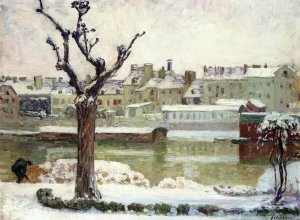 Winter in Lagny by Henri Lebasque Oil Painting