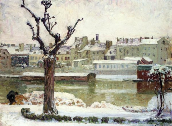 Main Product Photo of Winter in Lagny Painting by Henri Lebasque